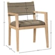 Meridian Furniture Avon Brown Linen Textured Fabric Dining Arm Chair