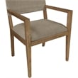 Meridian Furniture Avon Brown Linen Textured Fabric Dining Arm Chair