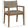 Meridian Furniture Avon Brown Linen Textured Fabric Dining Arm Chair