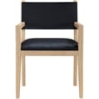 Meridian Furniture Avon Black Vegan Leather Dining Arm Chair