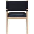Meridian Furniture Avon Black Vegan Leather Dining Arm Chair