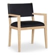 Meridian Furniture Avon Black Vegan Leather Dining Arm Chair