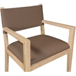 Meridian Furniture Avon Brown Vegan Leather Dining Arm Chair