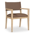 Meridian Furniture Avon Brown Vegan Leather Dining Arm Chair