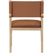 Meridian Furniture Avon Cognac Vegan Leather Dining Arm Chair