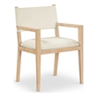 Meridian Furniture Avon Cream Vegan Leather Dining Arm Chair