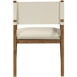 Meridian Furniture Avon Beige Vegan Leather Dining Arm Chair