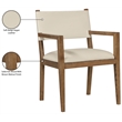 Meridian Furniture Avon Beige Vegan Leather Dining Arm Chair