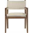 Meridian Furniture Avon Beige Vegan Leather Dining Arm Chair