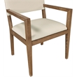 Meridian Furniture Avon Beige Vegan Leather Dining Arm Chair