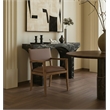 Meridian Furniture Avon Brown Vegan Leather Dining Arm Chair