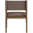 Meridian Furniture Avon Brown Vegan Leather Dining Arm Chair
