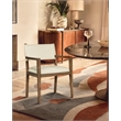 Meridian Furniture Avon Cream Vegan Leather Dining Arm Chair