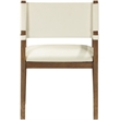 Meridian Furniture Avon Cream Vegan Leather Dining Arm Chair