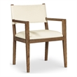 Meridian Furniture Avon Cream Vegan Leather Dining Arm Chair
