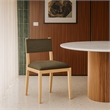 Meridian Furniture Avon Brown Linen Textured Fabric Dining Side Chair (Set of 2)