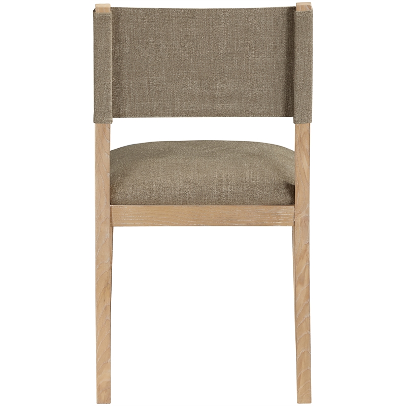 Meridian Furniture Avon Brown Linen Textured Fabric Dining Side Chair (Set of 2)