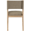 Meridian Furniture Avon Brown Linen Textured Fabric Dining Side Chair (Set of 2)