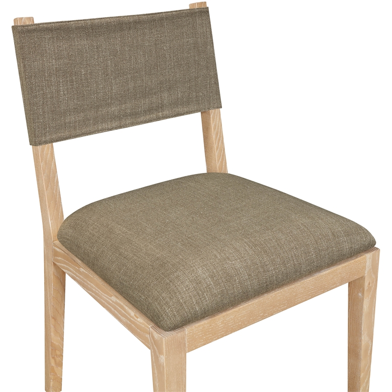 Meridian Furniture Avon Brown Linen Textured Fabric Dining Side Chair (Set of 2)