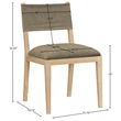 Meridian Furniture Avon Brown Linen Textured Fabric Dining Side Chair (Set of 2)