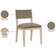 Meridian Furniture Avon Brown Linen Textured Fabric Dining Side Chair (Set of 2)