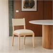 Meridian Furniture Avon Cream Linen Textured Fabric Dining Side Chair (Set of 2)