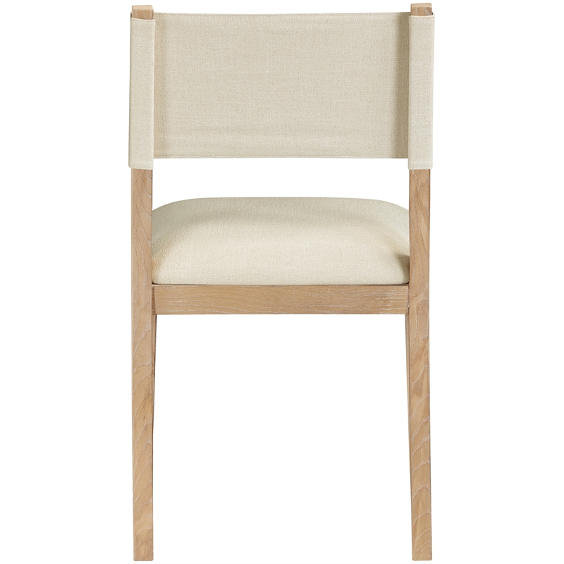 Meridian Furniture Avon Cream Linen Textured Fabric Dining Side Chair (Set of 2)