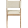Meridian Furniture Avon Cream Linen Textured Fabric Dining Side Chair (Set of 2)