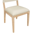 Meridian Furniture Avon Cream Linen Textured Fabric Dining Side Chair (Set of 2)
