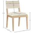 Meridian Furniture Avon Cream Linen Textured Fabric Dining Side Chair (Set of 2)
