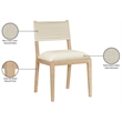 Meridian Furniture Avon Cream Linen Textured Fabric Dining Side Chair (Set of 2)