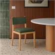 Meridian Furniture Avon Olive Linen Textured Fabric Dining Side Chair (Set of 2)