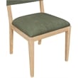 Meridian Furniture Avon Olive Linen Textured Fabric Dining Side Chair (Set of 2)