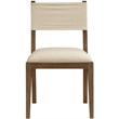 Meridian Furniture Avon Beige Linen Textured Fabric Dining Side Chair (Set of 2)
