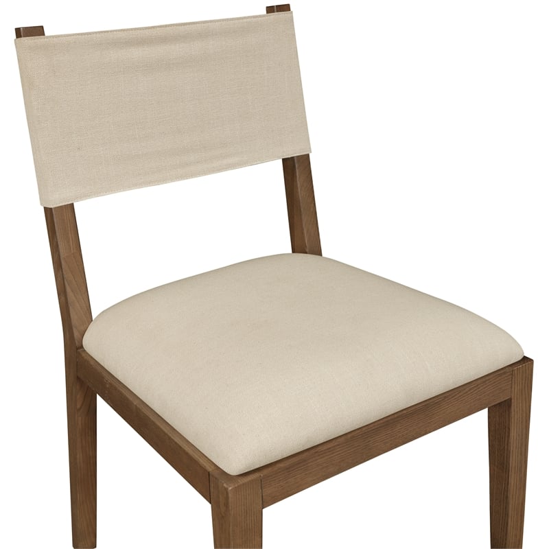 Meridian Furniture Avon Beige Linen Textured Fabric Dining Side Chair (Set of 2)