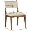 Meridian Furniture Avon Beige Linen Textured Fabric Dining Side Chair (Set of 2)