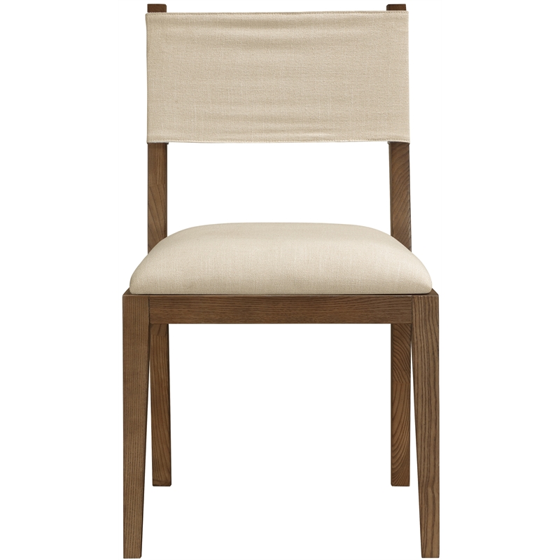 Meridian Furniture Avon Beige Linen Textured Fabric Dining Side Chair (Set of 2)