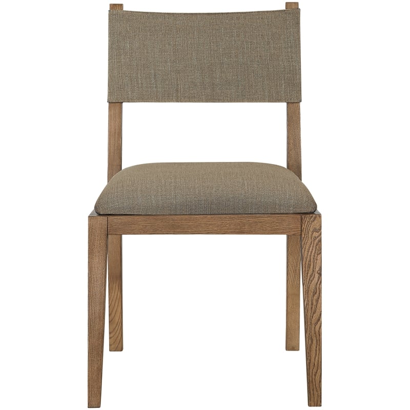 Meridian Furniture Avon Brown Linen Textured Fabric Dining Side Chair (Set of 2)