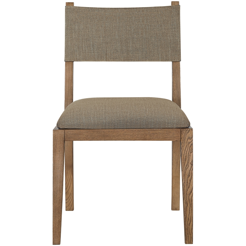 Meridian Furniture Avon Brown Linen Textured Fabric Dining Side Chair (Set of 2)