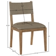 Meridian Furniture Avon Brown Linen Textured Fabric Dining Side Chair (Set of 2)