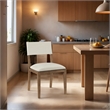 Meridian Furniture Avon Cream Linen Textured Fabric Dining Side Chair (Set of 2)