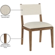 Meridian Furniture Avon Cream Linen Textured Fabric Dining Side Chair (Set of 2)