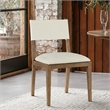 Meridian Furniture Avon Cream Linen Textured Fabric Dining Side Chair (Set of 2)
