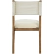Meridian Furniture Avon Cream Linen Textured Fabric Dining Side Chair (Set of 2)