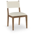 Meridian Furniture Avon Cream Linen Textured Fabric Dining Side Chair (Set of 2)