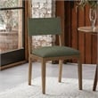 Meridian Furniture Avon Olive Linen Textured Fabric Dining Side Chair (Set of 2)
