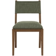 Meridian Furniture Avon Olive Linen Textured Fabric Dining Side Chair (Set of 2)