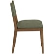 Meridian Furniture Avon Olive Linen Textured Fabric Dining Side Chair (Set of 2)