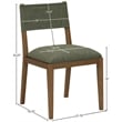 Meridian Furniture Avon Olive Linen Textured Fabric Dining Side Chair (Set of 2)