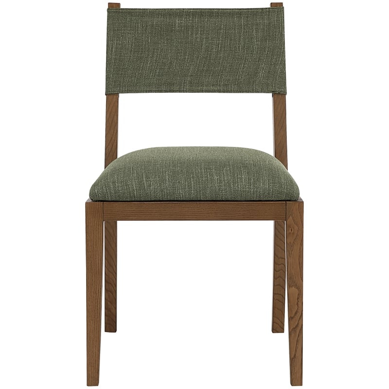 Meridian Furniture Avon Olive Linen Textured Fabric Dining Side Chair (Set of 2)